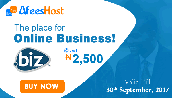 Get Your .BIZ Domain at just ₦2,500!