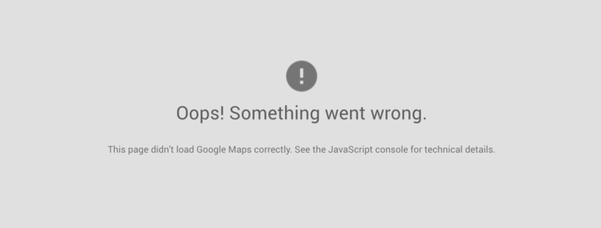 Google Maps Oops Something Went Wrong